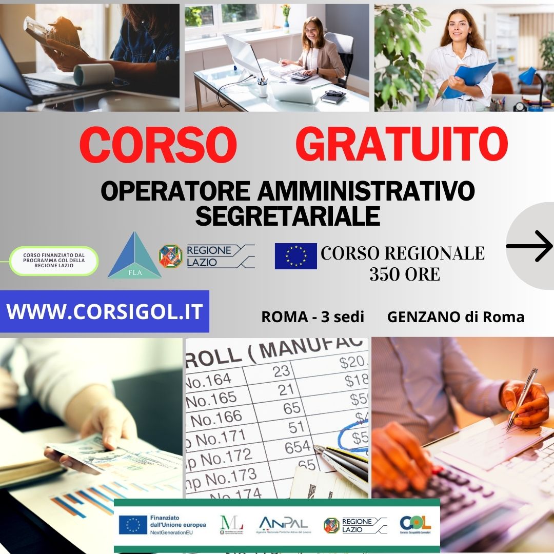 CORSO OPERATORE AMMINISTRATIVO SEGRETARIALE