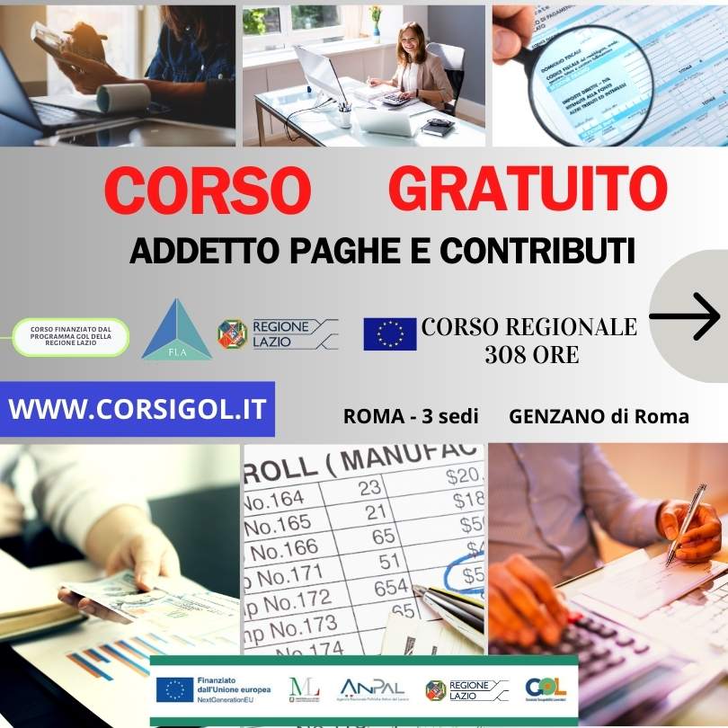 CORSO ADDETTO PAGHE E CONTRIBUTI