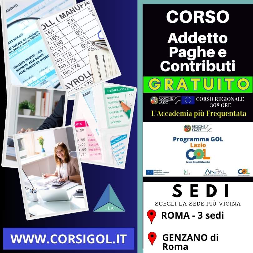 CORSO ADDETTO PAGHE E CONTRIBUTI